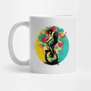 Unicycle Rider Paint Balls Mug